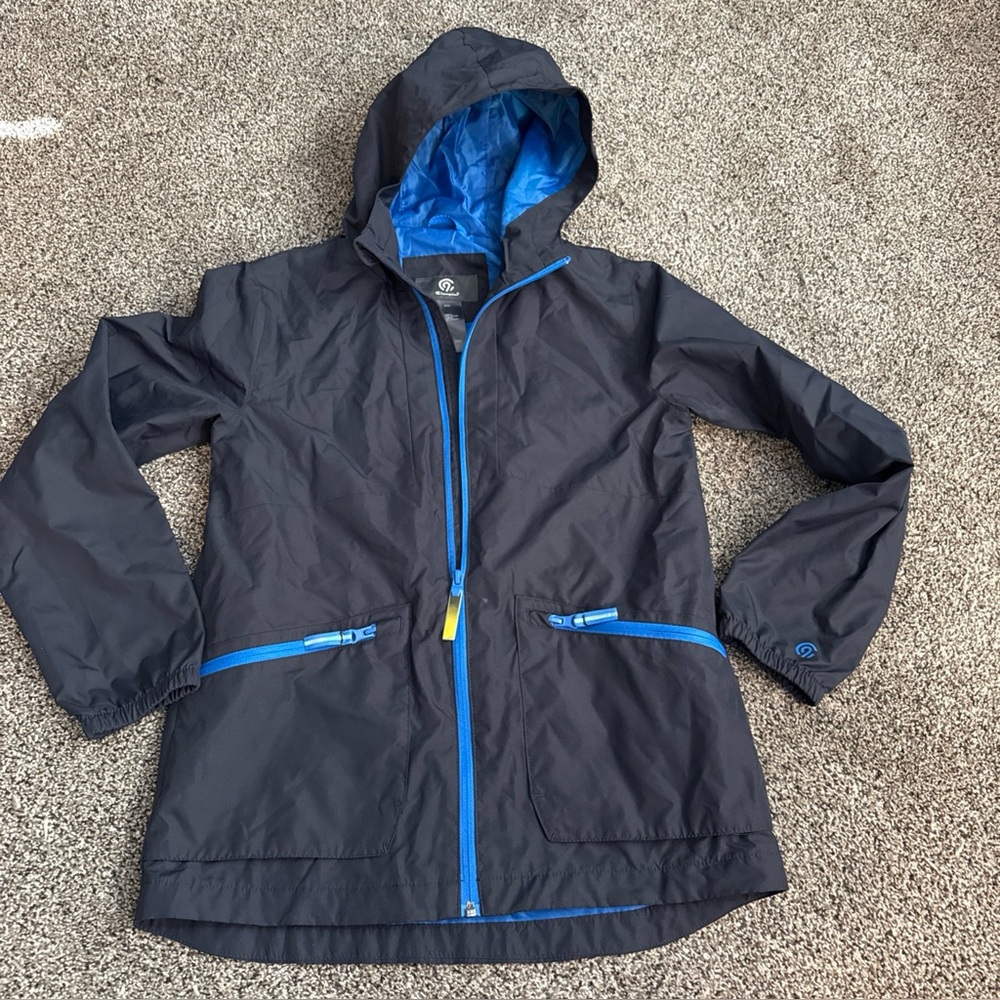 Champion C9 Boys Medium (8-10) Windbreaker Hooded Jacket Dark Navy Blue